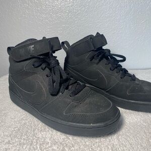 Nike All-Black High-Top Sneakers size 5.5Y